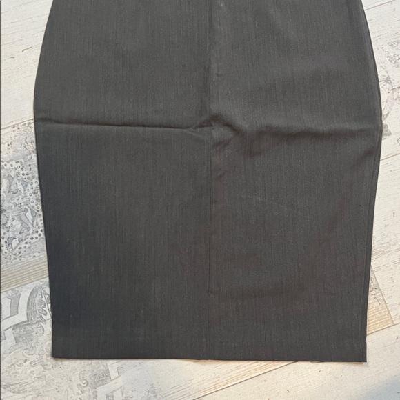 2/$40 Charcoal Gray Pencil Skirt with Front Slit - Picture 7 of 8